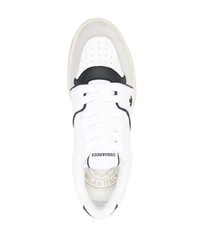 weiße Wildleder niedrige Sneakers von DSQUARED2