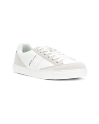 weiße Wildleder niedrige Sneakers von Versace Jeans