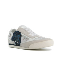 weiße Wildleder niedrige Sneakers von Just Cavalli