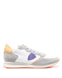 weiße Wildleder niedrige Sneakers von Philippe Model Paris