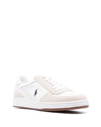 weiße Wildleder niedrige Sneakers von Polo Ralph Lauren