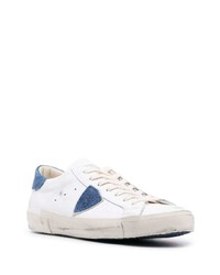 weiße Wildleder niedrige Sneakers von Philippe Model Paris