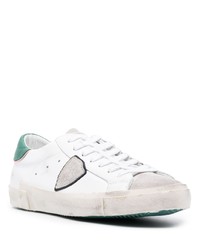 weiße Wildleder niedrige Sneakers von Philippe Model Paris