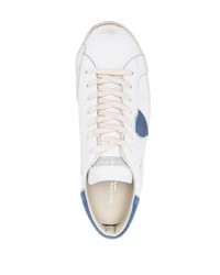 weiße Wildleder niedrige Sneakers von Philippe Model Paris