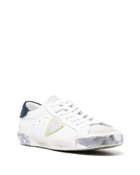 weiße Wildleder niedrige Sneakers von Philippe Model Paris