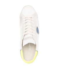 weiße Wildleder niedrige Sneakers von Philippe Model Paris