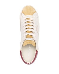 weiße Wildleder niedrige Sneakers von Philippe Model Paris