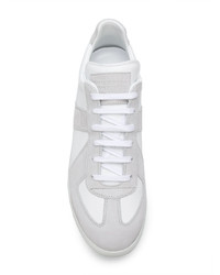 weiße Wildleder niedrige Sneakers von Maison Margiela