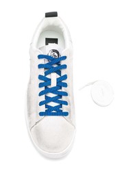 weiße Wildleder niedrige Sneakers von Diesel