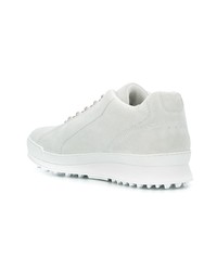 weiße Wildleder niedrige Sneakers von Saint Laurent
