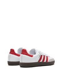 weiße Wildleder niedrige Sneakers von adidas