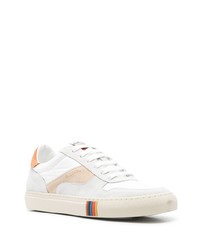 weiße Wildleder niedrige Sneakers von Paul Smith