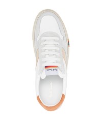 weiße Wildleder niedrige Sneakers von Paul Smith