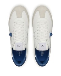 weiße Wildleder niedrige Sneakers von Valentino Garavani