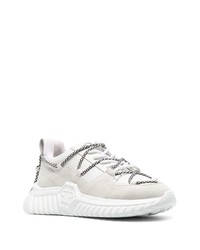 weiße Wildleder niedrige Sneakers von Philipp Plein