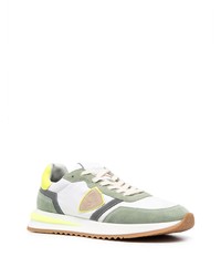 weiße Wildleder niedrige Sneakers von Philippe Model Paris