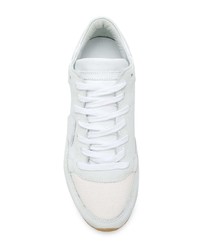 weiße Wildleder niedrige Sneakers von Philippe Model