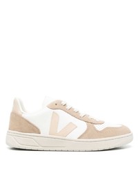 weiße Wildleder niedrige Sneakers von Veja