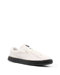 weiße Wildleder niedrige Sneakers von Puma