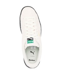 weiße Wildleder niedrige Sneakers von Puma