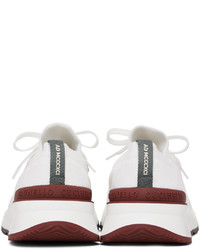 weiße Wildleder niedrige Sneakers von Brunello Cucinelli