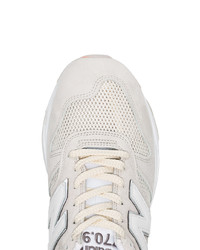 weiße Wildleder niedrige Sneakers von New Balance