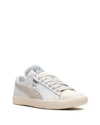 weiße Wildleder niedrige Sneakers von Puma