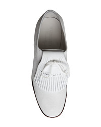 weiße Wildleder Oxford Schuhe von Burberry