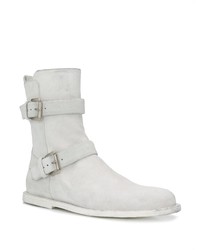 weiße Wildleder Stiefeletten von Ann Demeulemeester