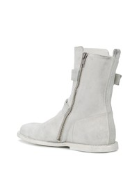 weiße Wildleder Stiefeletten von Ann Demeulemeester