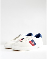 weiße Wildleder Turnschuhe von Fred Perry