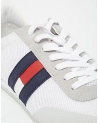 weiße Wildleder Turnschuhe von Tommy Hilfiger