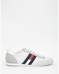 weiße Wildleder Turnschuhe von Tommy Hilfiger