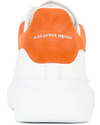 weiße Wildleder Turnschuhe von Alexander McQueen