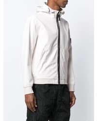 weiße Windjacke von Stone Island