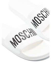 weiße Zehensandalen von Moschino