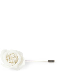 weißer Anstecknadel mit Blumenmuster von Lanvin