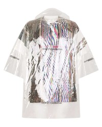 weißer bedruckter Kurzarmpullover mit einem Kapuze von Dolce & Gabbana