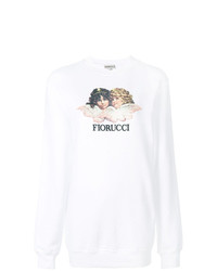 weißer bedruckter Oversize Pullover von Fiorucci
