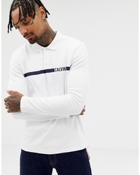 weißer bedruckter Polo Pullover von Calvin Klein