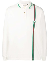weißer bedruckter Polo Pullover von Gucci
