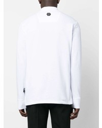 weißer bedruckter Polo Pullover von Philipp Plein