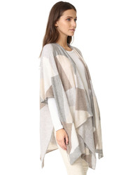 weißer bedruckter Poncho von White + Warren