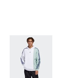 weißer bedruckter Pullover mit einem Kapuze von adidas Originals