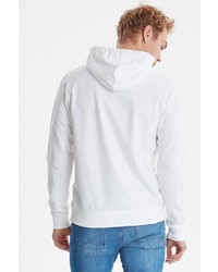 weißer bedruckter Pullover mit einem Kapuze von BLEND