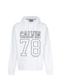 weißer bedruckter Pullover mit einem Kapuze von Calvin Klein Jeans