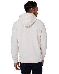 weißer bedruckter Pullover mit einem Kapuze von Camp David