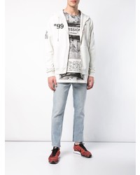 weißer bedruckter Pullover mit einem Kapuze von Off-White