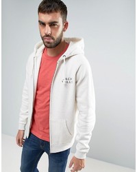 weißer bedruckter Pullover mit einem Kapuze von Jack Wills