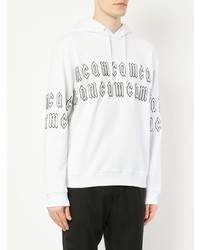 weißer bedruckter Pullover mit einem Kapuze von McQ Alexander McQueen